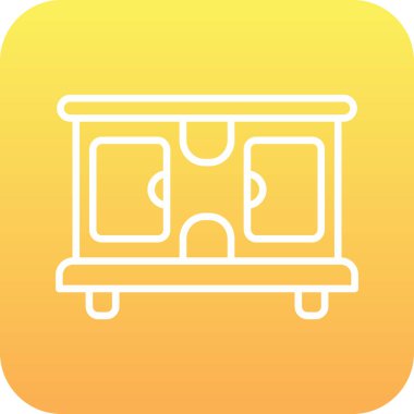 tren. Web simgesi basit illüstrasyon