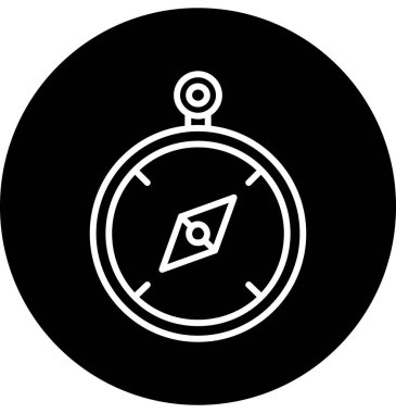 pusula simgesi, vektör illüstrasyonu