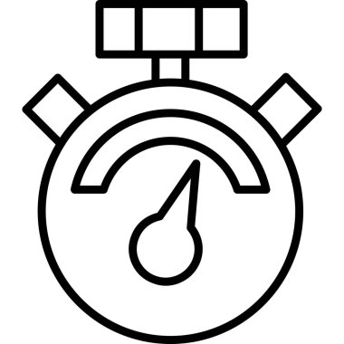 Alarm saat simgesi vektör illüstrasyonu