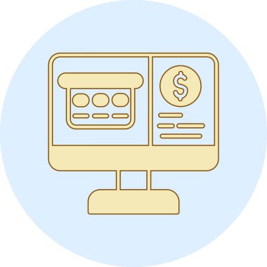 Bilgisayar. Web simgesi basit illüstrasyon