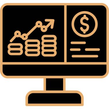 iş analiz simgesi, düz tasarım