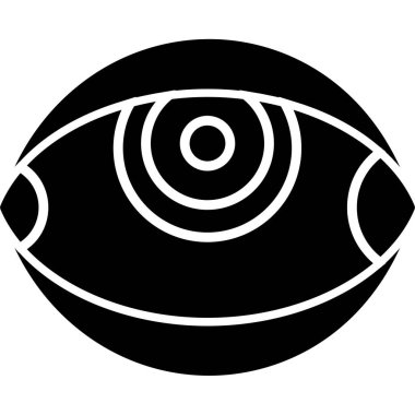 Göz simgesi. Web için görme vektörü simgesinin basit bir illüstrasyonu