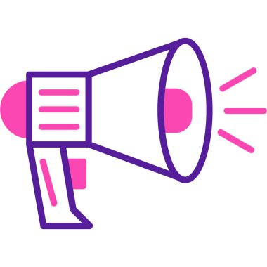 Megafon ikonu vektör illüstrasyonu