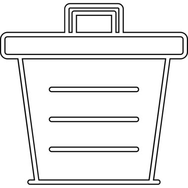 Sepet simgesi, alışveriş bağlantılı vektör illüstrasyonu