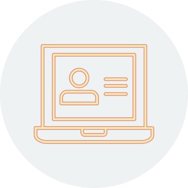 Web simgesi. Dizüstü bilgisayarın vektör çizimi