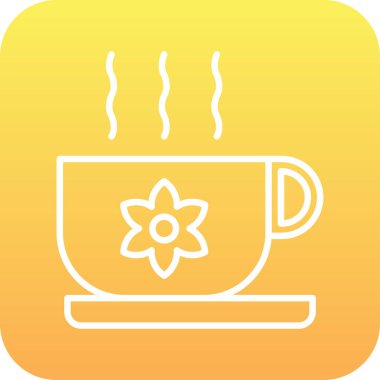 Kahve fincanı. Basit resimleme