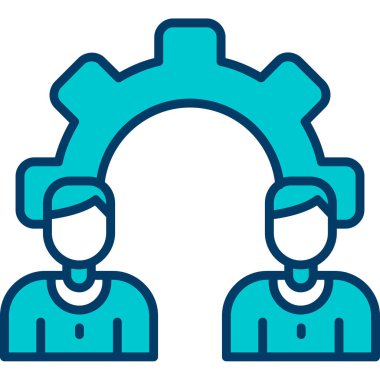 Seo ve teknoloji simgesinin vektör illüstrasyonu