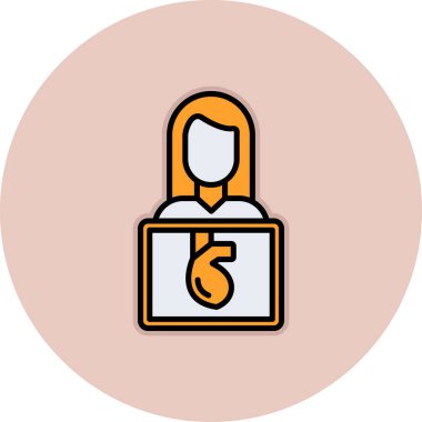 Bir kadın simgesinin vektör illüstrasyonu