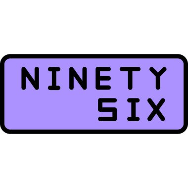 Beyaz arka planda 58 numara. vektör illüstrasyonu