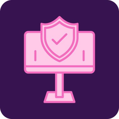 onay işareti simgesi ile kalkan. vektör çizim