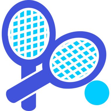 Tenis. Web simgesi basit illüstrasyon