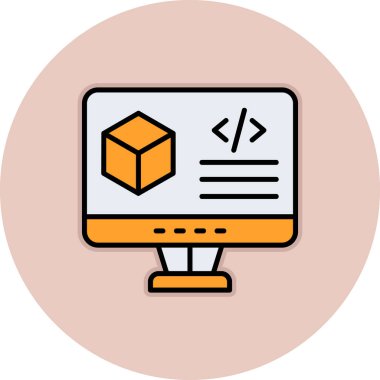 Ağ simgesi. programlama kavramı