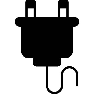 Beyaz arkaplanda elektrik dolgu simgesi.