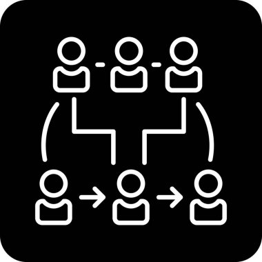 iş yönetimi simgesi, basit illüstrasyon