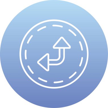 Yol işareti simgesinin vektör illüstrasyonu