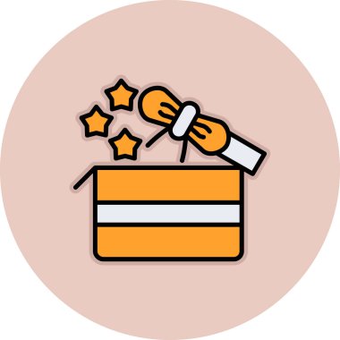 Bir hediye kutusunun vektör illüstrasyonu