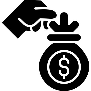 Para için. Web simgesi basit illüstrasyon