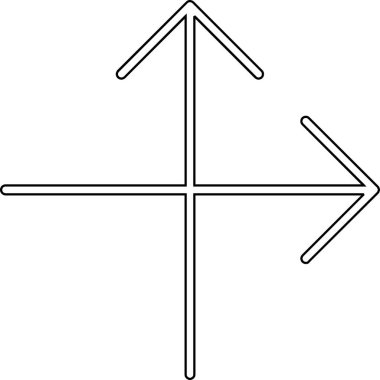 ok yönü simgeyi ana hat biçiminde taşı