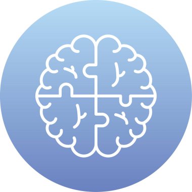 beyin ikonu vektör illüstrasyonu