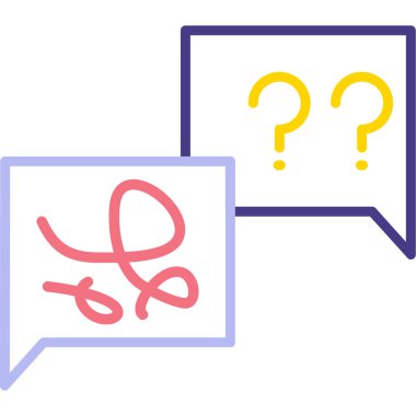 Soru ve cevap. Web simgesi vektör illüstrasyonu