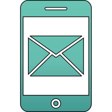 e- posta ileti simgesi. Web için ileti vektör simgesinin özet çizimi