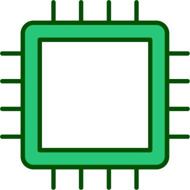 İşlemci. Web simgesi basit illüstrasyon