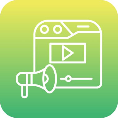 Güzel Kamera Hattı Vektör Simgesi