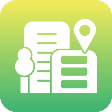 konum haritası pin simgesi ana hat biçiminde