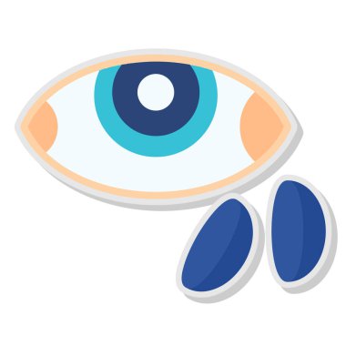 Moda düz dizaynında göz simgesi.