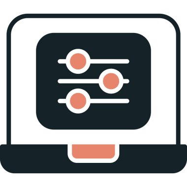 Veri sunucusunun ağ simgesi, vektör illüstrasyonu