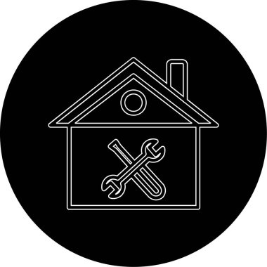 Moda Biçimli Ev Simgesi İzole Arkaplan