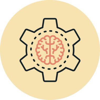 Bir beyin simgesinin vektör çizimi