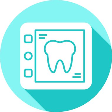 Düz izole edilmiş arka planda diş bakımı simgesi