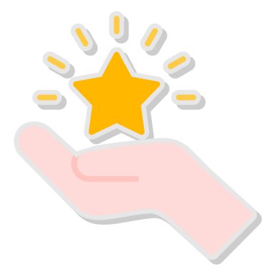 derecelendirme yıldızları el simgesi