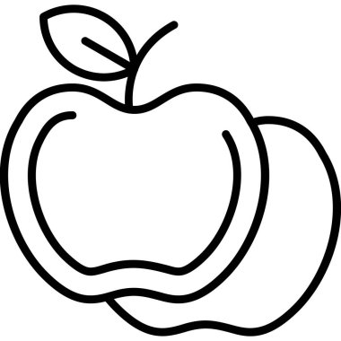 elma ikonu vektör illüstrasyonu