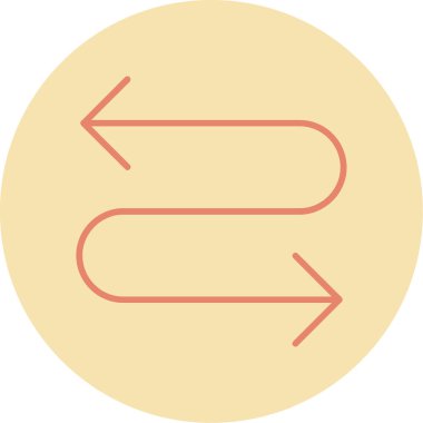 Yön ok ikonu vektör illüstrasyonu