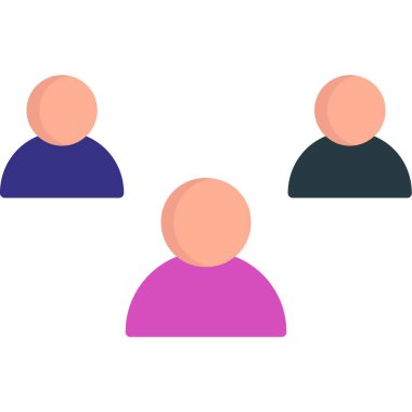 İnsanlar Düz Vektör Simgesi Tasarımı