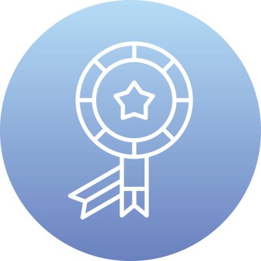 Madalya ikon vektör illüstrasyonu