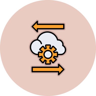 Bulut simgesi vektör illüstrasyonu