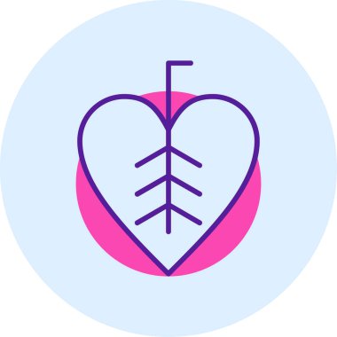 Kalp ikonu vektör illüstrasyonu