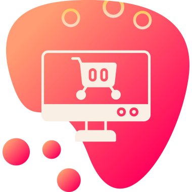 Alışveriş arabası simgesi, vektör illüstrasyonu