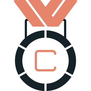 Madalya düz vektör simgesi