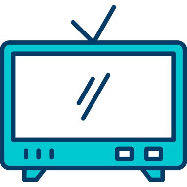 Televizyon. Web simgesi basit illüstrasyon