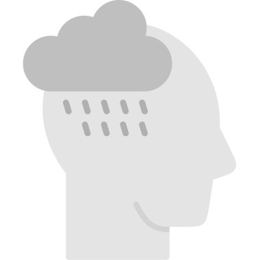 beyin baş simgesi vektörü