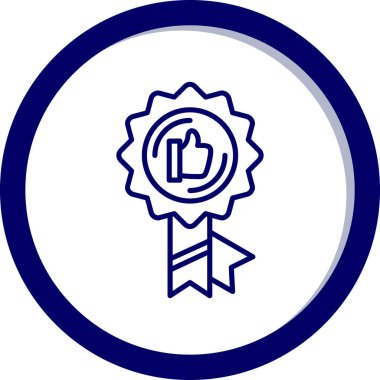 Çemberdeki madalyanın vektör simgesi