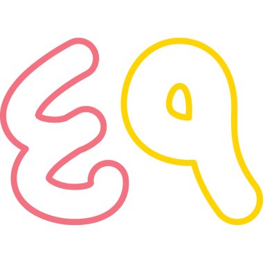 sıcak degrade çizgi çizim karikatür harfi a