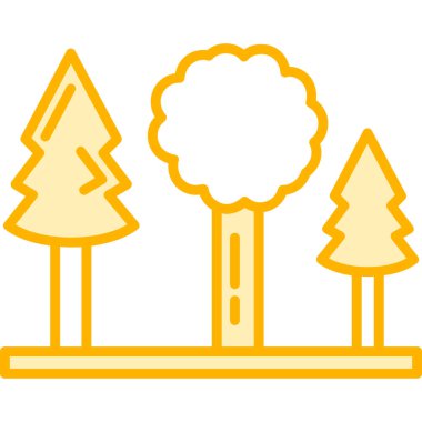 Ağaç. Web simgesi basit illüstrasyon