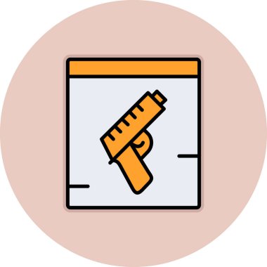 Kalem. Web simgesi basit illüstrasyon