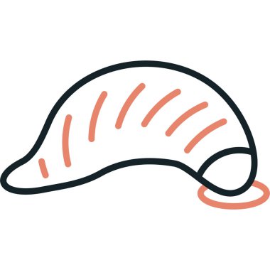 et simgesi, ince çizgi ve düz, doğrusal vektör, web tasarım işareti, beyaz arkaplan ile doğrusal sembol, ep