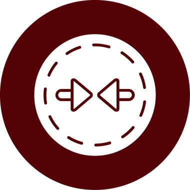 Bir müzik çalar simgesinin vektör illüstrasyonu